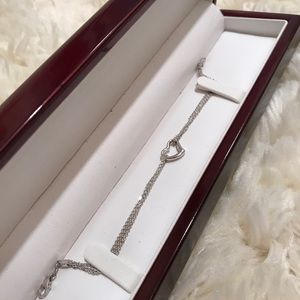 NIB Sterling Silver Heart Bracelet